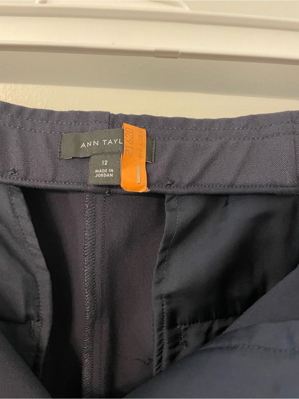 Ann Taylor Navy Ankle Flare Pant - Picture 4 of 6